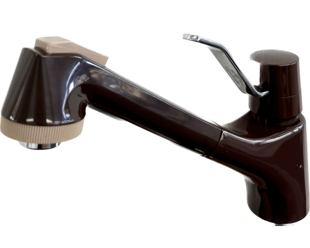 EGRO Küchenarmatur Spültischarmatur mit Brause Mocca Braun ​​​​​​​Einhebel Armatur