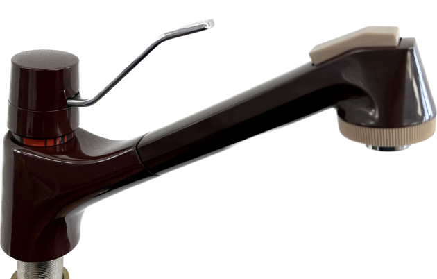 EGRO Küchenarmatur Spültischarmatur mit Brause Mocca Braun ​​​​​​​Einhebel Armatur