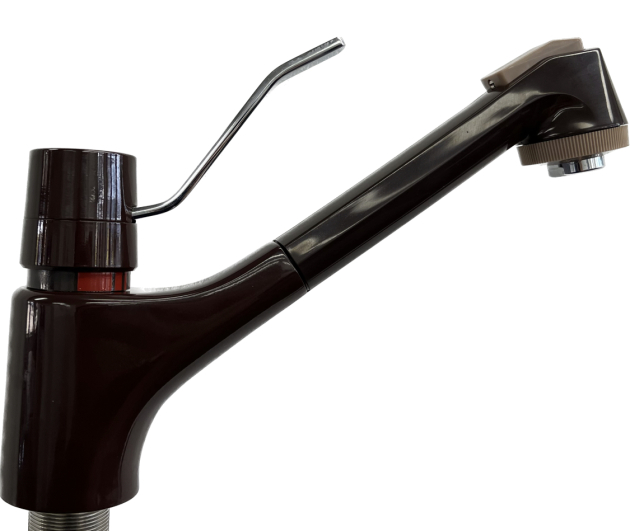 EGRO Küchenarmatur Spültischarmatur mit Brause Mocca Braun ​​​​​​​Einhebel Armatur