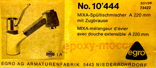 EGRO Küchenarmatur Spültischarmatur mit Brause Mocca Braun ​​​​​​​Einhebel Armatur