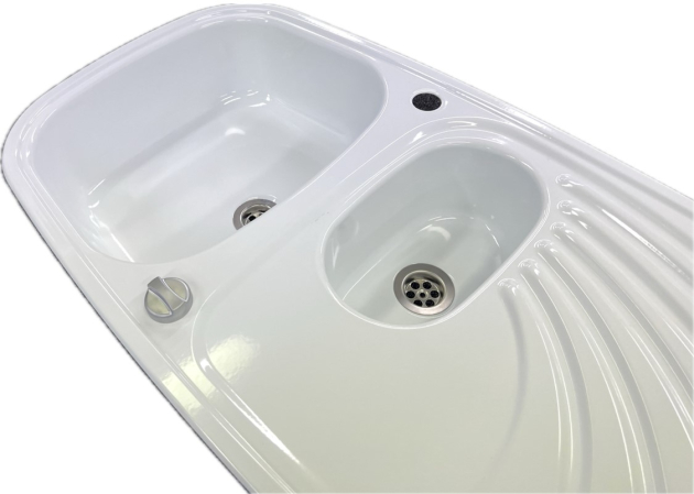 RIEBER Samba Spüle Weiss 96x50 cm B-L