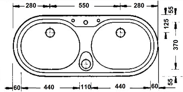 FRANKE FRANKONETTE Doppelbecken Spüle Terre de France Braun 111 x 48