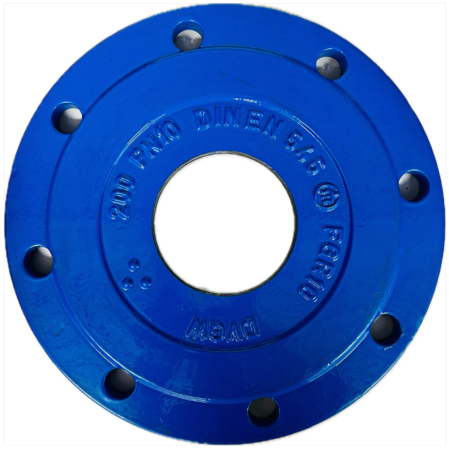 Flansch mit Innengewinde GDXGEWS200100 XI-N-Stück DN200x4″ in Nabe PN10 GGG EKB Blau 041514062 404681