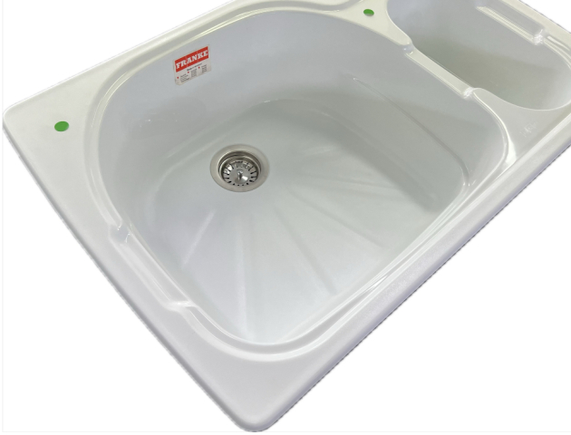 FRANKE Fraquartz PRQ660 Doppelbecken-Spüle WEISS 86,5x56 cm