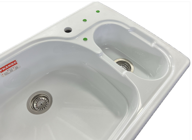 FRANKE Fraquartz PRQ660 Doppelbecken-Spüle WEISS 86,5x56 cm