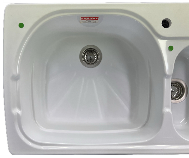 FRANKE Fraquartz PRQ660 Doppelbecken-Spüle WEISS 86,5x56 cm