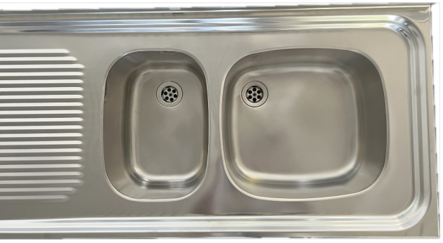 FRANKE Auflage-Spüle Doppelbecken 130 x 50 cm Edelstahl Becken Rechts Küchenspüle Spülbecken 2 Becken