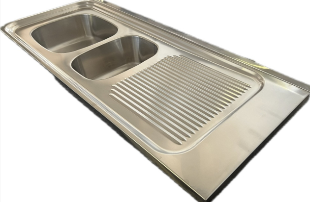 FRANKE Auflage-Spüle Doppelbecken 130 x 50 cm Edelstahl Becken Links Küchenspüle Spülbecken 2 Becken