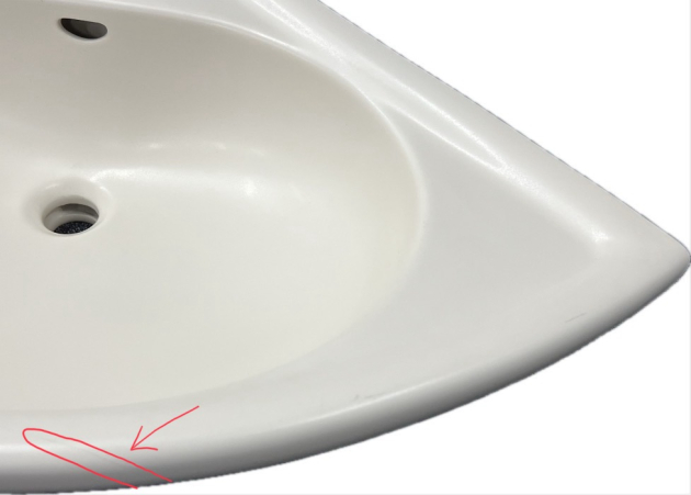 KERAMAG Renova Comprimo Eck-Waschbecken Eck-Waschtisch JASMIN 60 cm