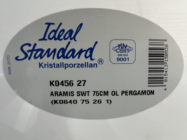 IDEAL STANDARD Aramis Waschbecken Waschtisch PERGAMON 75 x 53 cm