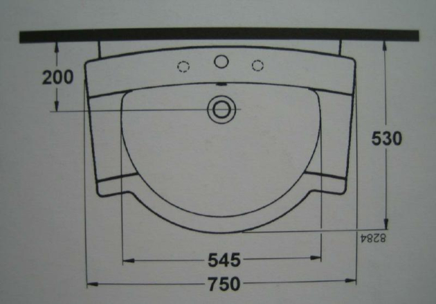 IDEAL STANDARD Aramis Waschbecken Waschtisch PERGAMON 75 x 53 cm