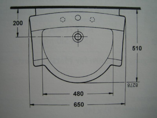 IDEAL STANDARD Aramis Waschbecken / Waschtisch PERGAMON 65 cm