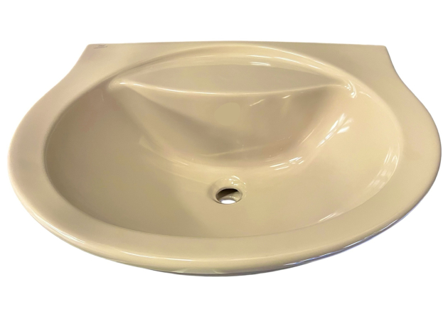 IDEAL STANDARD San Remo Waschbecken Waschtisch BAHAMABEIGE 60 x 49 cm Ohne Hahnloch, Ohne Überlauf
