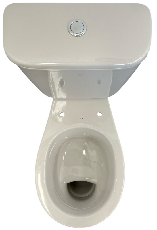 KERAMAG Delta Fondo Stand-WC-Kombination Combi-WC Manhattan Grau