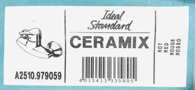 IDEAL STANDARD Ceramix No.1 Duschwannenarmatur Rot Brausebatterie Duscharmatur Brausemischer