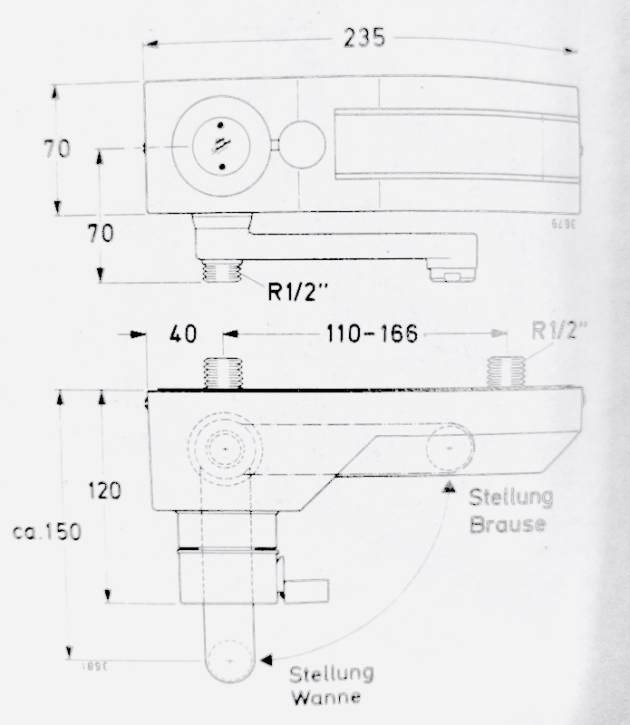 IDEAL STANDARD Ceralin Badewannenarmatur ROT