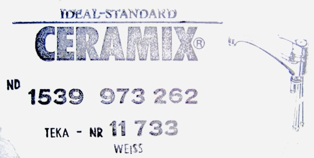 IDEAL STANDARD Ceramix Küchenarmatur Armatur Niederdruck Weiss