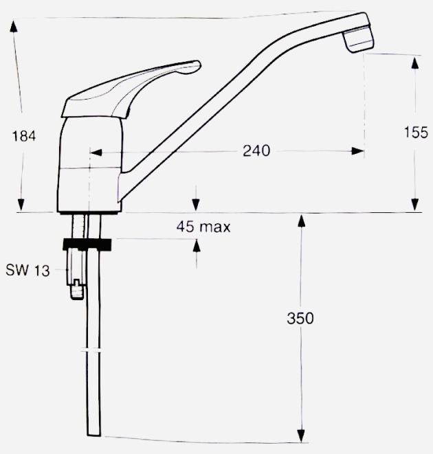 IDEAL STANDARD Ceradisc Küchenarmatur Spültischarmatur Chrom