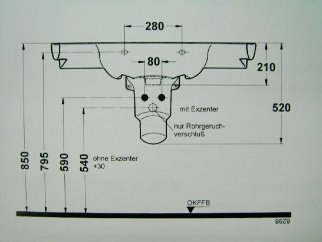 IDEAL STANDARD Aramis Waschbecken Waschtisch WEISS 100 x 56,5 cm
