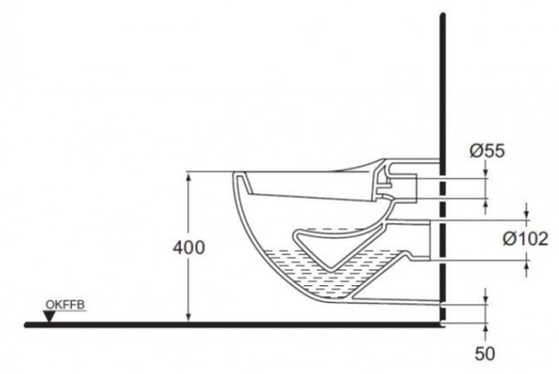 IDEAL STANDARD KIMERA Hänge-WC Wand-WC BAHAMABEIGE BEIGE
