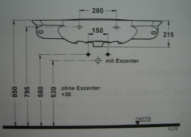 IDEAL STANDARD Castelli Waschbecken / Waschtisch PERGAMON 100 cm