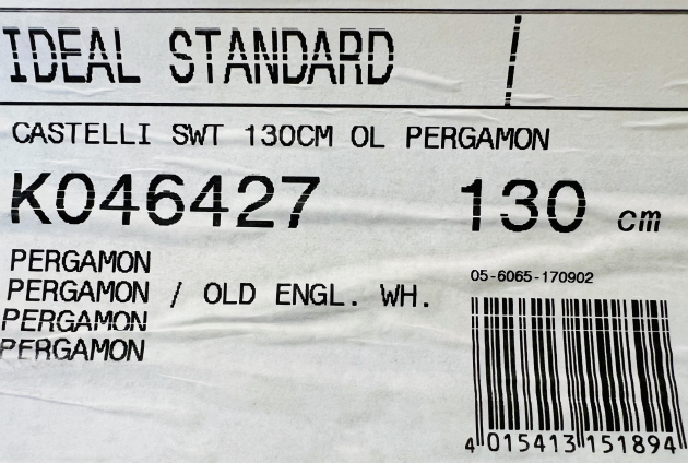 IDEAL STANDARD Castelli Waschbecken Waschtisch PERGAMON 130 x 57,5 cm