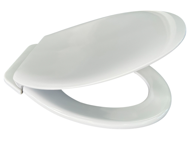 Sanit 4000 WC-Sitz Toilettensitz mit Rückbrett WC-Deckel WEISS