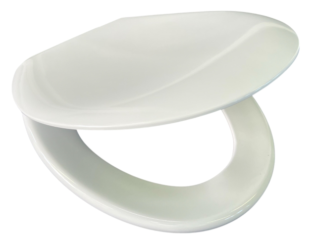 Sanit 4000 WC-Sitz Toilettensitz mit Rückbrett WC-Deckel WEISS