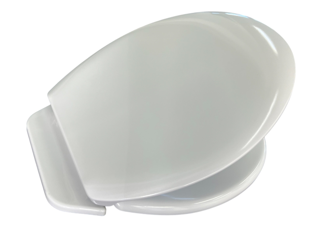 Sanit 4000 WC-Sitz Toilettensitz mit Rückbrett WC-Deckel WEISS