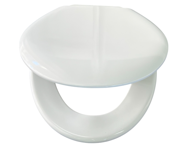 Sanit 4000 WC-Sitz Toilettensitz mit Rückbrett WC-Deckel WEISS