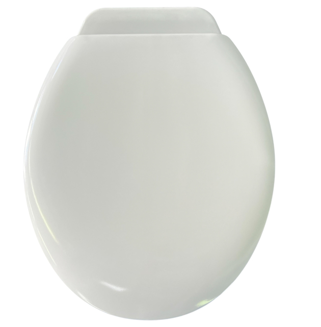 Sanit 4000 WC-Sitz Toilettensitz mit Rückbrett WC-Deckel WEISS