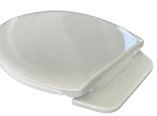 Sanit 4000 WC-Sitz Toilettensitz mit Rückbrett WC-Deckel WEISS