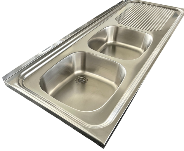 FRANKE Auflage-Spüle Doppelbecken 140 x 50 cm Edelstahl B-L