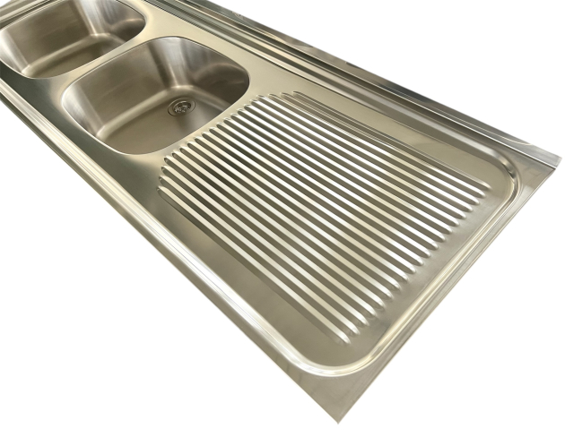 FRANKE Auflage-Spüle Doppelbecken 140 x 50 cm Edelstahl B-L