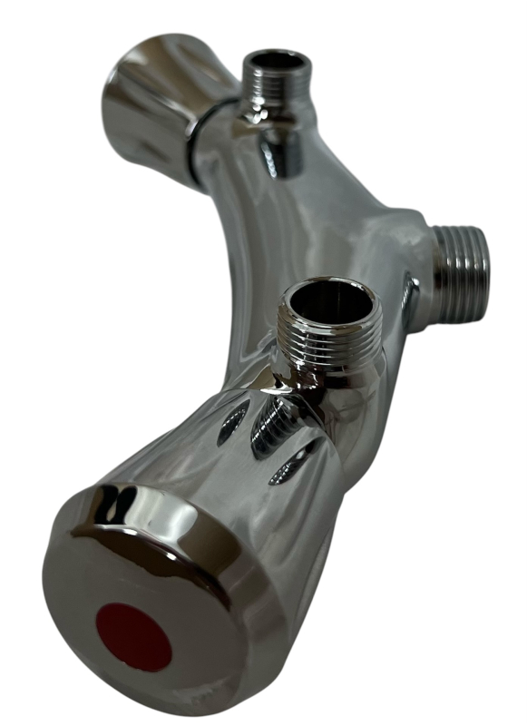 MELOH Niederdruckarmatur für Übertisch Heißwasserspeicher Chrom Warmwassergeräte Wandarmatur Obertischmontage