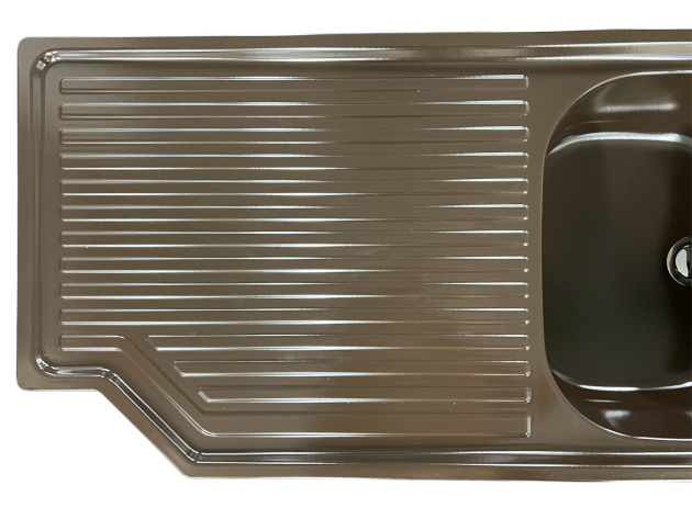 FRANKE Allmilmö 3D-Einbauspüle BRAUN 118x51 cm Becken-Rechts