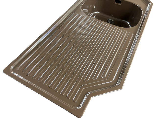 FRANKE Allmilmö 3D-Einbauspüle BRAUN 118x51 cm Becken-Rechts