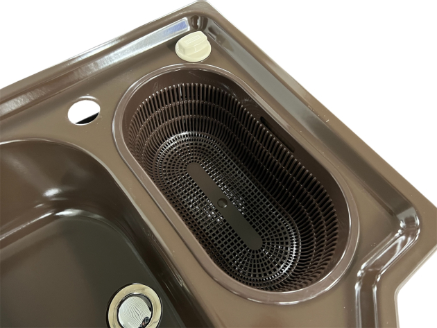 FRANKE Allmilmö 3D-Einbauspüle BRAUN 118x51 cm Becken-Rechts