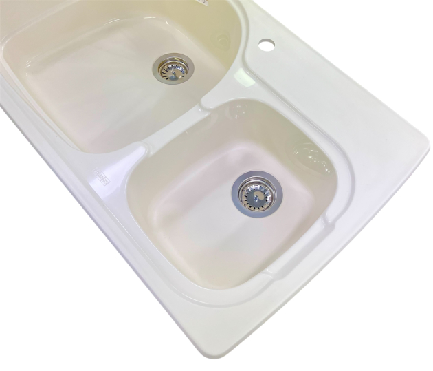 FRANKE Fraquartz PRQ620 Doppelbecken-Spüle Ivory Elfenbein 99,5x56 cm