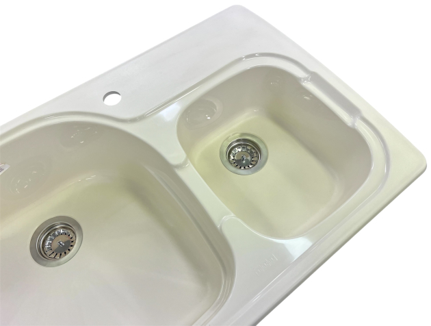 FRANKE Fraquartz PRQ620 Doppelbecken-Spüle Ivory Elfenbein 99,5x56 cm