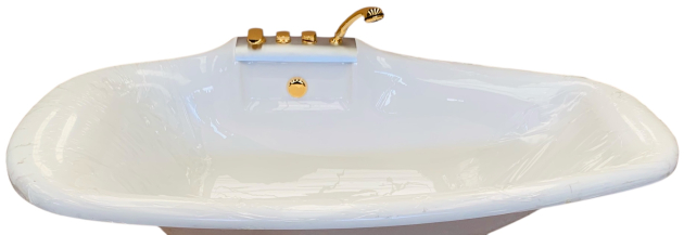 IDEAL STANDARD Belvedere Exklusiv Einbau-Badewanne mit Wasserfall Armatur 210 x 110 cm Weiss