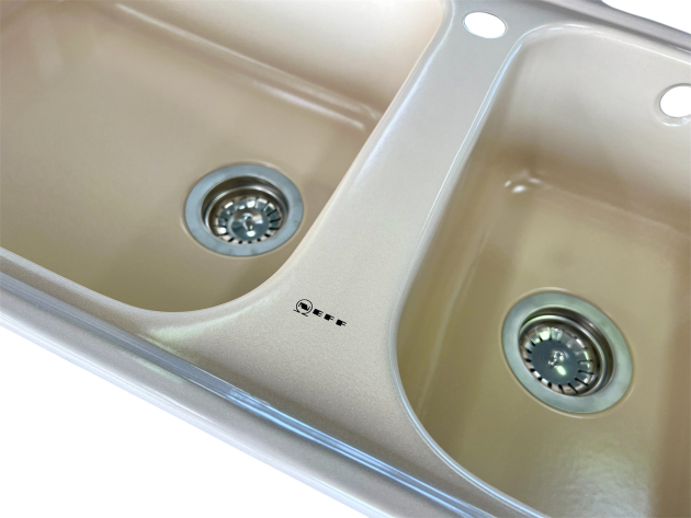 ALAPE NEFF Doppelbecken-Spüle 124 CAPPUCCINO 92x50,5 cm