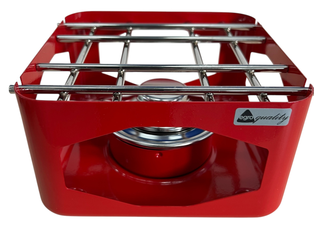 Egro Rechaud Fondue Speisewärmer Tischkocher Stövchen Brennpastenbehälter Essenwärmer ROT