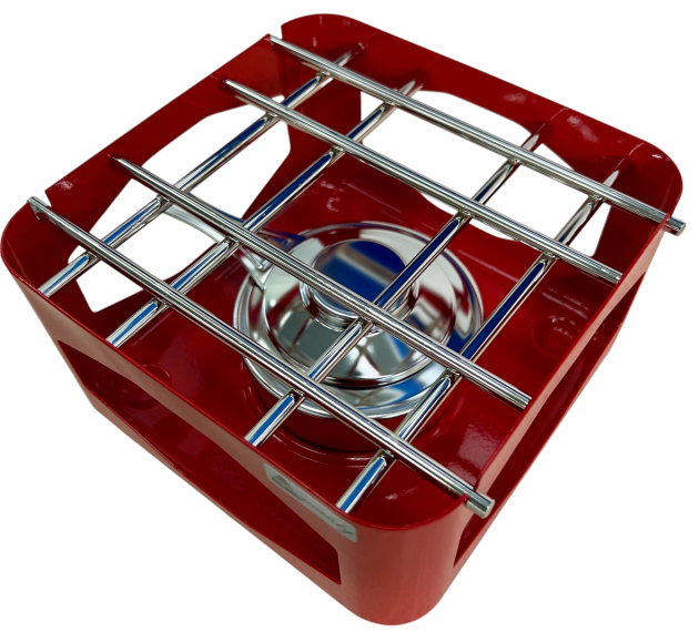 Egro Rechaud Fondue Speisewärmer Tischkocher Stövchen Brennpastenbehälter Essenwärmer ROT