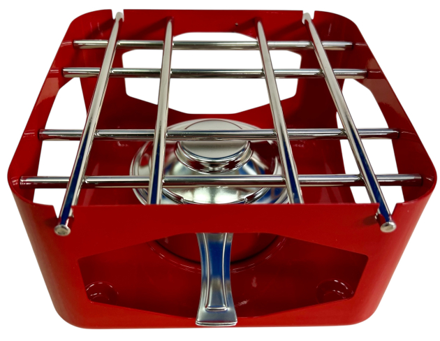 Egro Rechaud Fondue Speisewärmer Tischkocher Stövchen Brennpastenbehälter Essenwärmer ROT