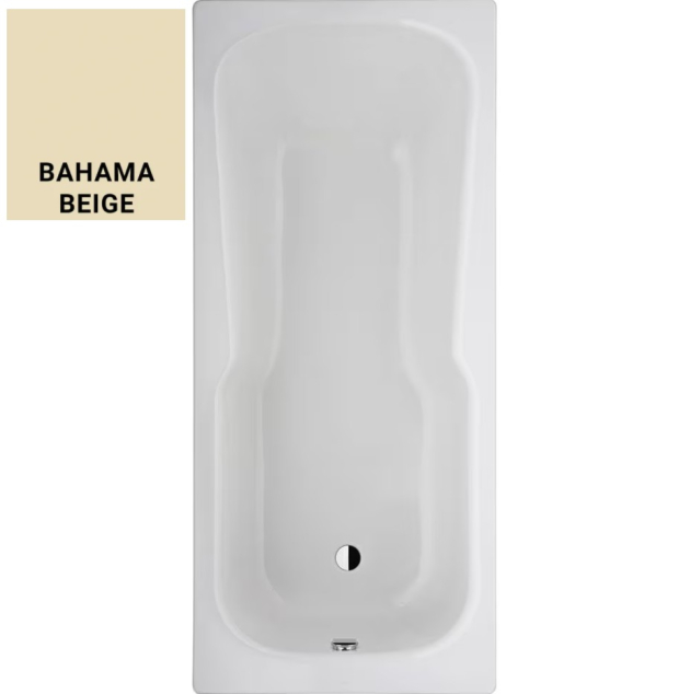 BETTESET Badewanne 170 x 75 cm BAHAMABEIGE BAHAMA BEIGE mit Griffbohrungen