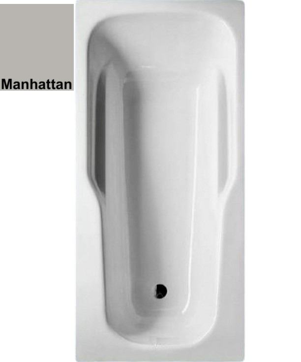 BETTE LINE Badewanne 170 x 80 cm m. Griffbohrung MANHATTAN GRAU