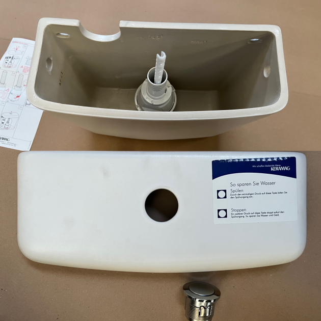 KERAMAG Renova Keramik-Spülkasten Deckel mit Druckertaste Natura