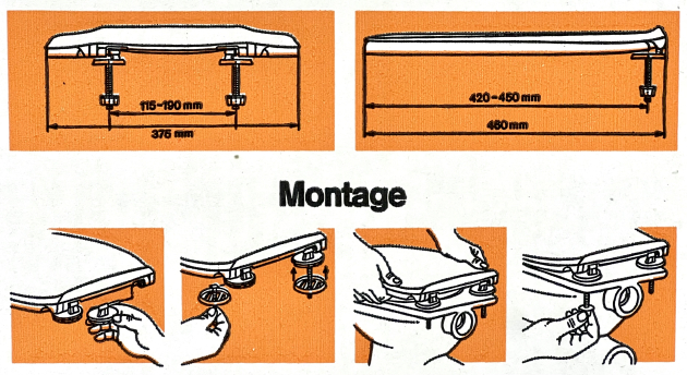 SANIT Design 1000 WC-Sitz Toilettensitz WC-Brille WC-Deckel Bermuda-Blau