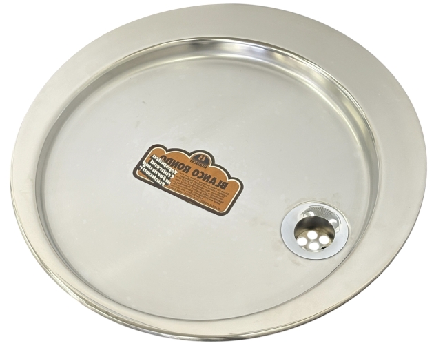 BLANCO Rondo Rundes Abtropfbecken Rund Abtropffläche Abtropf Tropfmulde EDELSTAHL 45 cm Rechts